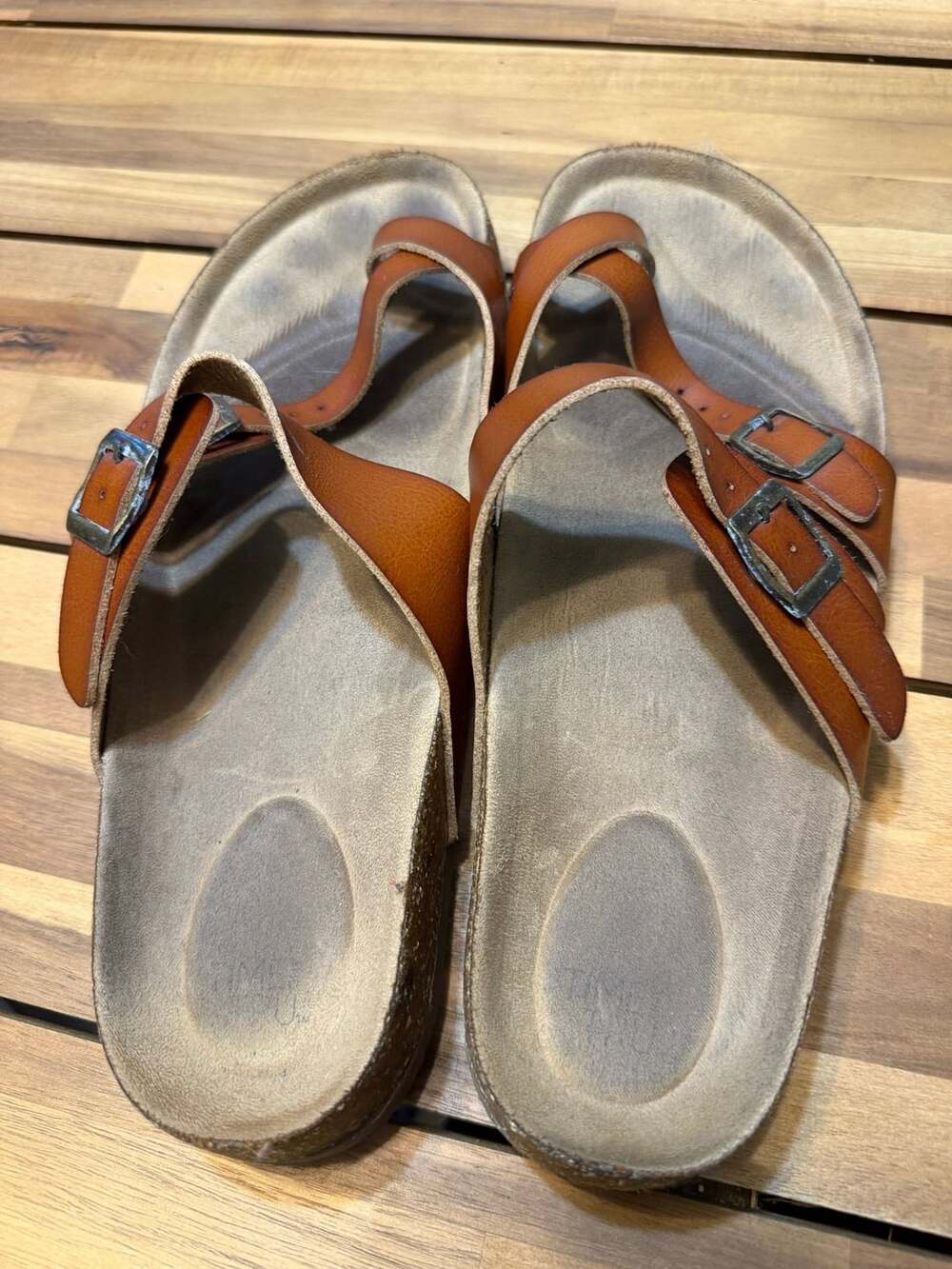 Time And Tru Asymmetric Strap Footbed Sandals